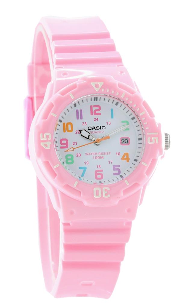 Casio Часы Chipkashi цифровые розовые белые LRW-200H-4B2 [Товар]