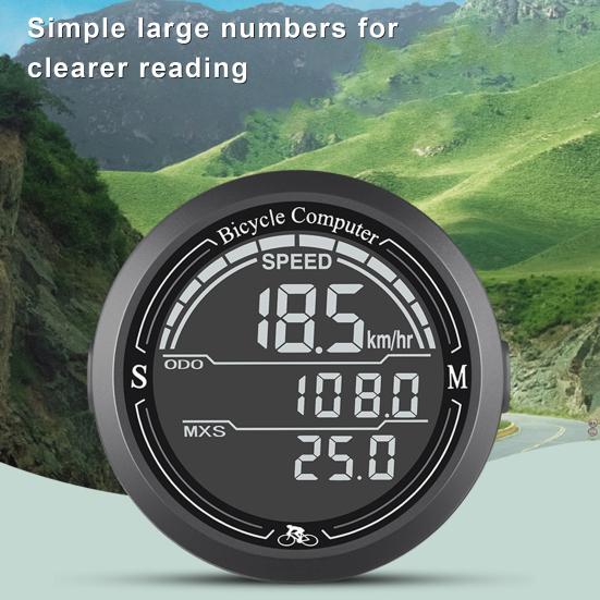 Велосипедный спидометр Беспроводной одометр Большой экран Легко читаемый IP67 Водонепроницаемый Простота установки Магнитный велосипедный компьютер