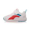 Li Ning Kids Sports Lifestyle Series Velcro амортизирующие износостойкие дышащие повседневные туфли детские повседневные туфли белые красные YKAP148-37