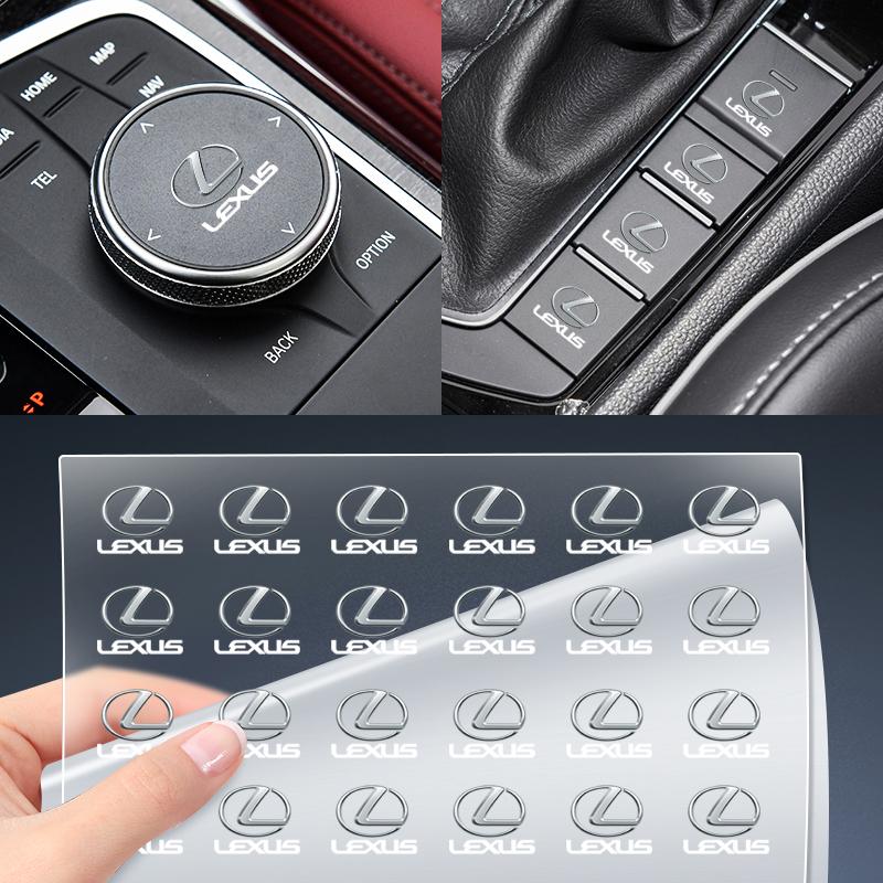 1/2/5/10pcs Car Badge Interior Decals For Lexus F-SPORT ES RX NX LS UX LM LX GX LC RZ IS CT GS RC HS SC TX L Accessories AEN1