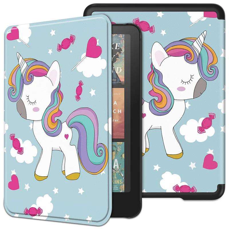 Funda For Kindle Paperwhite 2024 Case 7 дюймов PU Leather Flip Smart Cover For Coque Kindle Paperwhite 2024 12th Generation Case