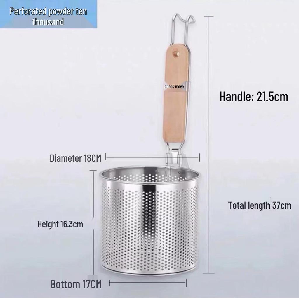 304 Stainless Steel Noodle and Soup Skimmer, Vegetable Strainer, Hot Pot Skimmer, Fine Mesh Strainer.