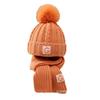 Children's hats, winter new products, boys and girls scarves, two-piece set, knitted warm and versatile G-standard wool hat set