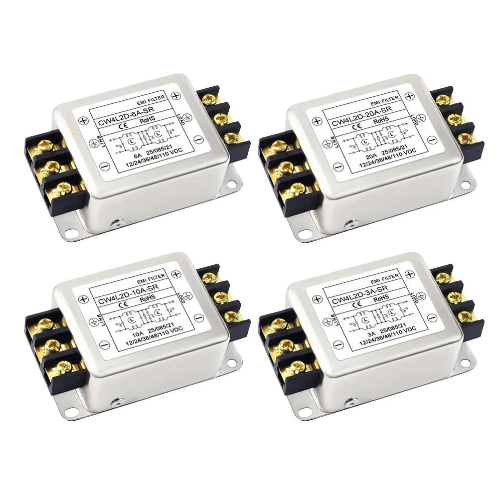 Для фильтра питания EMI, клеммный тип, DC, двухступенчатый, CW4L2D-3A-SR, CW4L2D-6A-SR, CW4L2D-10A-SR, CW4L2D-20A-SR, Фильтр питания DC 110В