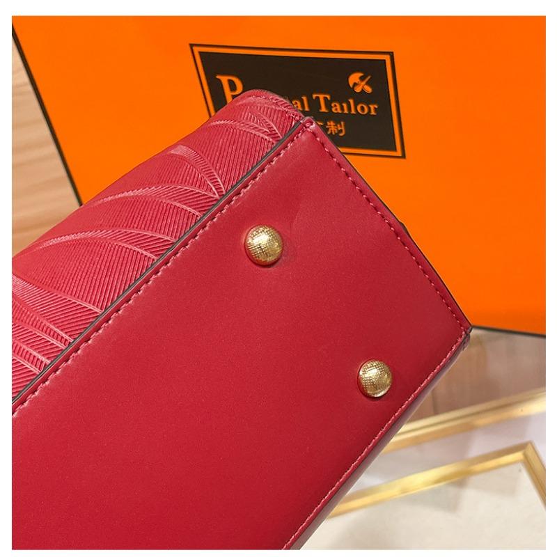 W. D. Свадебная сумка POLO с красной рябью, сумка для невесты, сумка для матери, новинка 2023 года, сумка большой вместимости с тиснением