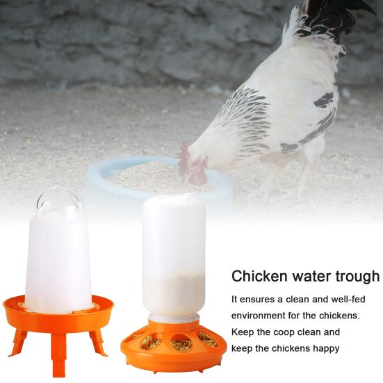 Chicken Feeder Foldable Legs Design Chicken Waterer Large Capacity Poultry Water Feeder for Home Farm Yard