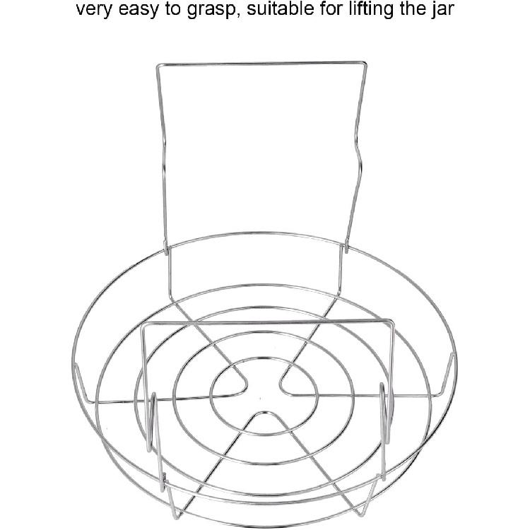 Stainless Steel Canning Rack, Foldable Anti Scalding Canning Rack for Water Bath Canner Saving Time Water Bath Canner Holder for Pressure Canner