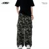 Мужские американские широкие камуфляжные рабочие брюки, ретро-модные брендовые свободные прямые камуфляжные брюки из чистого хлопка
