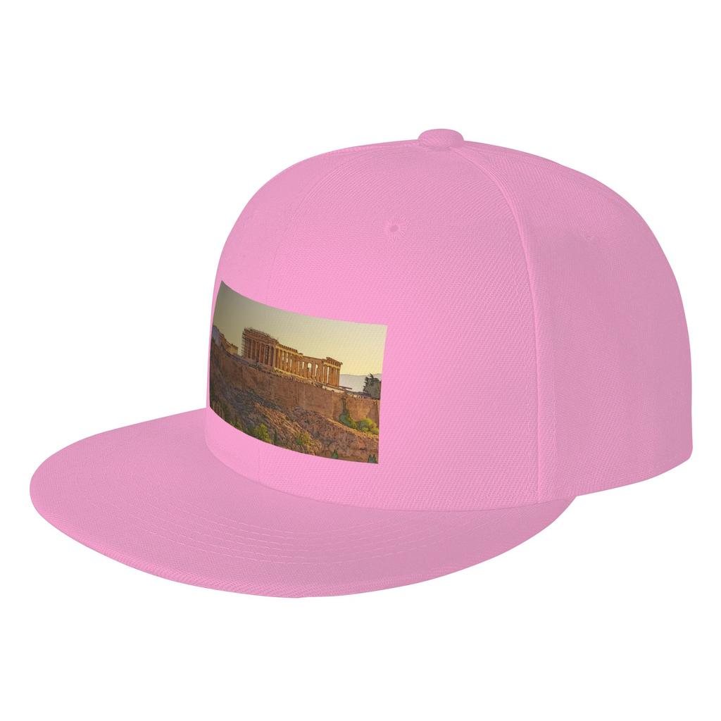 Fashion Athens Greece City Flat Brim Sun Hat Artistic Style Cap Womens