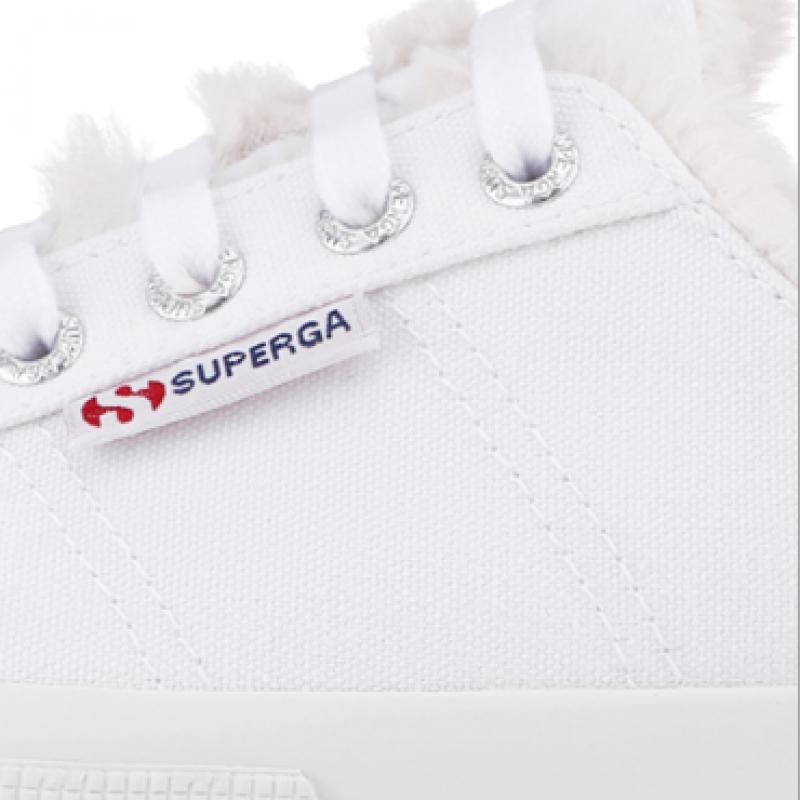 Superga 2402 Меховая шуба Мюль Белая S00gzm0900