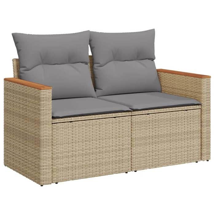 VidaXL Salon de Jardin avec Coussins 11 pcs, Canapés de Terrasse, Ensemble de Meubles de Patio, Mobilier d'Extérieur, 3226087