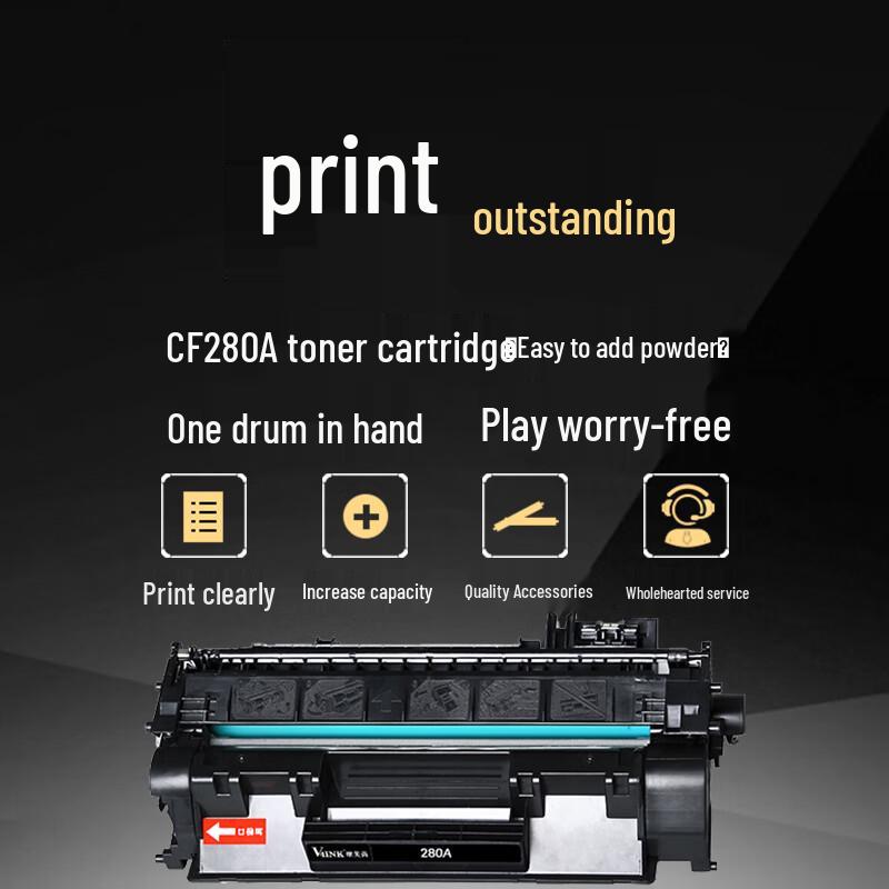 V4INK Compatible CF280A Refillable Black Toner Cartridge