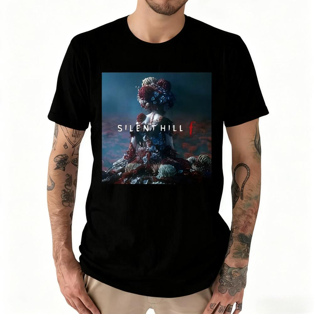 Футболка Silent Hill F в японском стиле с принтом Футболка Silent Hill Новейшая серия Футболка для любителей хоррор-игр Мужские Женские Модные Топы