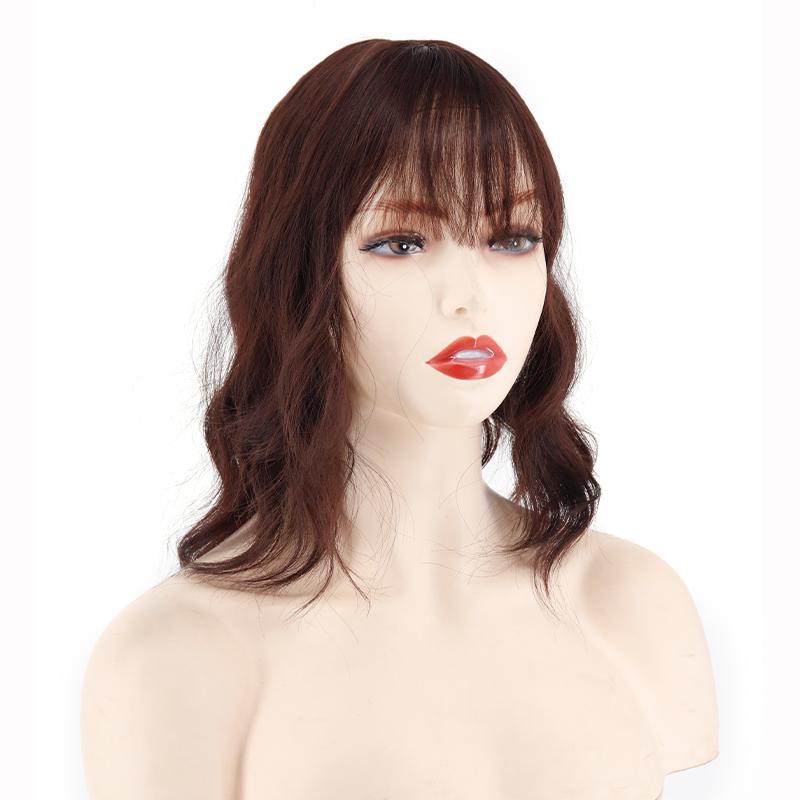 MERISIHAIR Женские короткие волосы с челкой, натуральный волнистый зажим на парике из синтетического волокна, подходит для косплея, вечеринки, повседневного использования