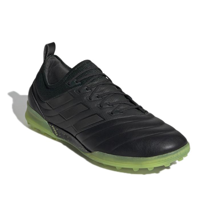Adidas Copa 19.1 Comfortable Versatile TF (Rubber Studs) Non-Slip Durable Soccer Shoes Men Soccer Shoes Black Green AC8206