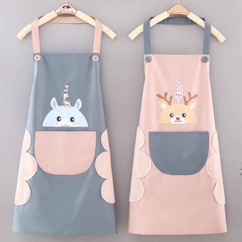 Waterproof Cartoon Apron with Large Pocket - Unisex, Oil & Stain Resistant