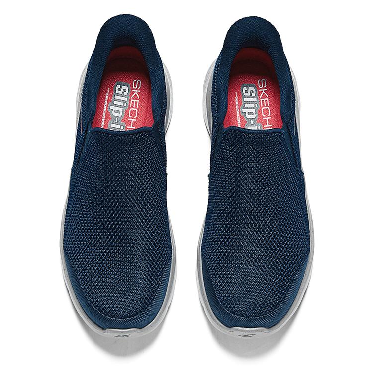 Skechers Слипоны на толстой подошве, мягкие, эластичные, удобные для ходьбы, амортизирующие, износостойкие, низкие, повседневные кроссовки для мужчин 216333-NVY