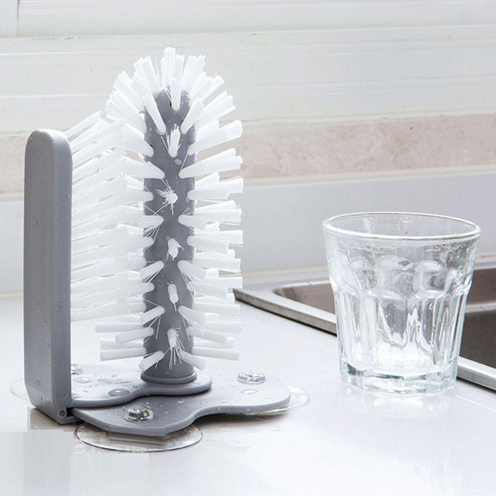 Detachable Sucker Cup Brush 2 In 1 Water Bottles Cleaner Durable Cup Scrubber Wine Glass