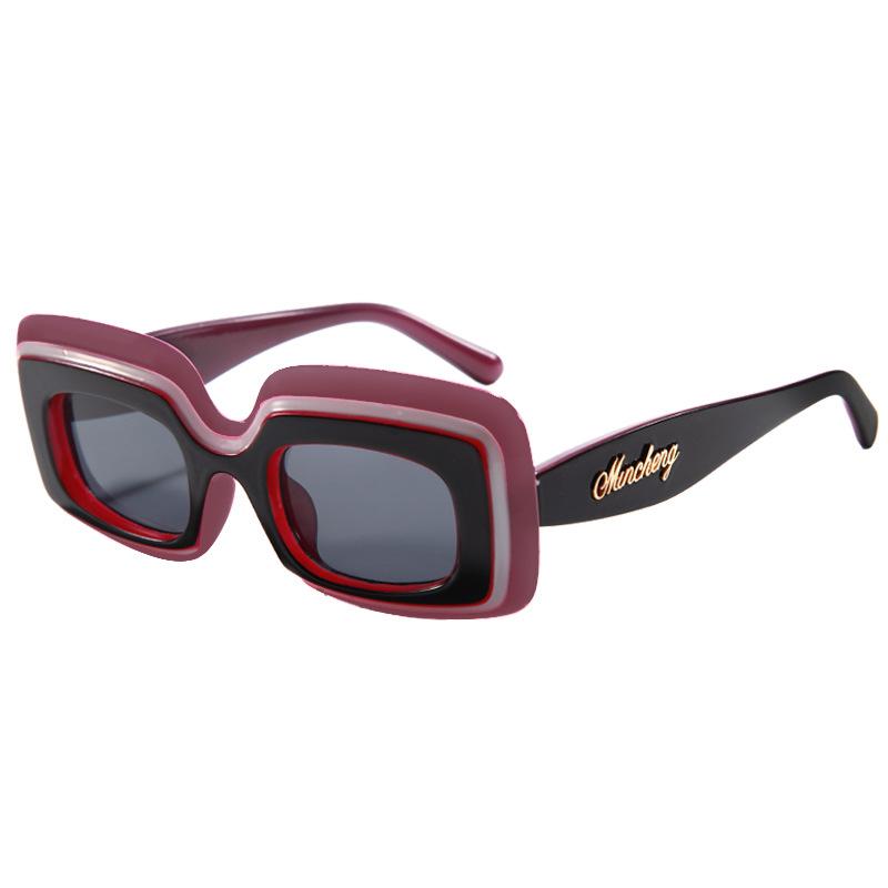 New Fashion Sunglasses Men And Women Large Frame Square Sunglasses Cool Trendy Color Glasses Frame