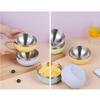 Round Bowl Fruit Salad Bowl Multi-color Food Container Stainless Steel Bowl  Kitchen Tableware