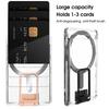 Card Case Card Bag Transparent Phone Kickstand for Apple Magsafe for iPhone 15 14 13 12