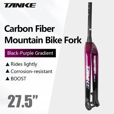 TANKE Хардтейл вилка для горного велосипеда Suspension carbon fiber 26/27.5/29 дюймов Универсальная вилка для горного велосипеда Прямой конус 28.6мм Boost T800