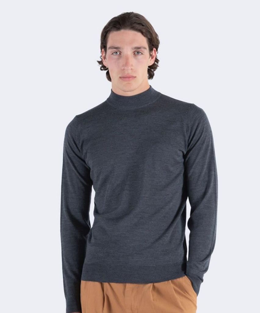 Jonseumedeulli Harcourt Merino Wool Mock Neck Knit Classic 10 Colors (B Type)