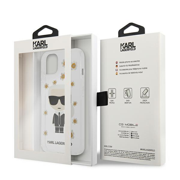 Etui do iPhone 13 mini Karl Lagerfeld Flower Ikonik Przezroczyste