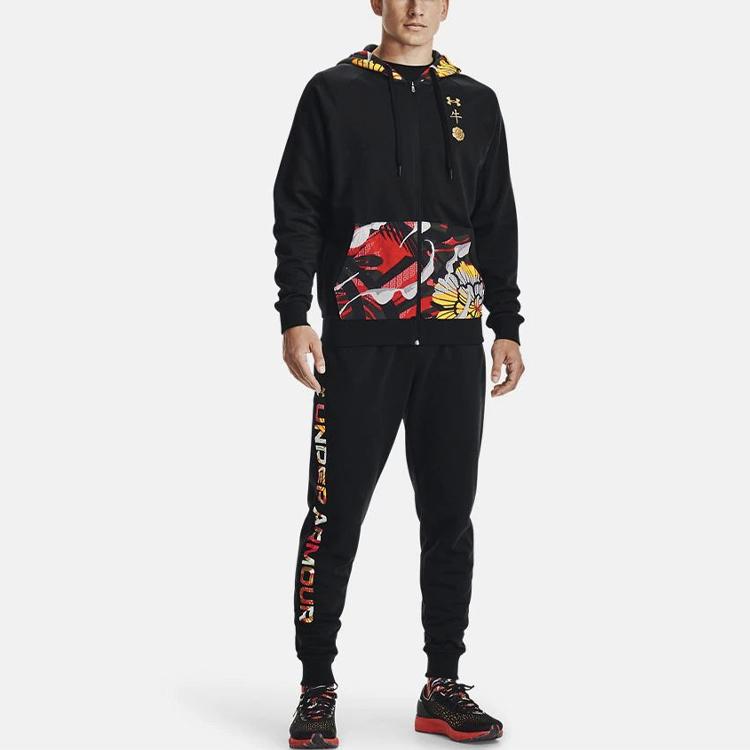 Under Armour Мужская флисовая куртка с капюшоном Rival Cny, черные 1357114-001