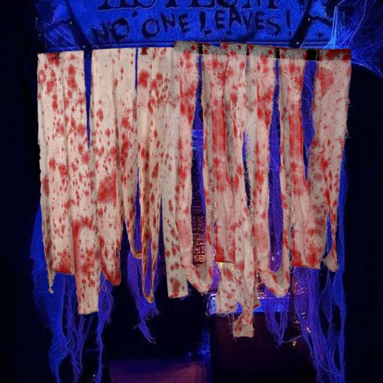 Кровавая повязка Хэллоуин украшение Жуткая марля Страшная искусственная кровавая ткань Место для вечеринки