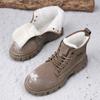Men's Ankle Boots Genuine Leather Short Boots Retro Snow Boots Warm Casual Plush Shoes