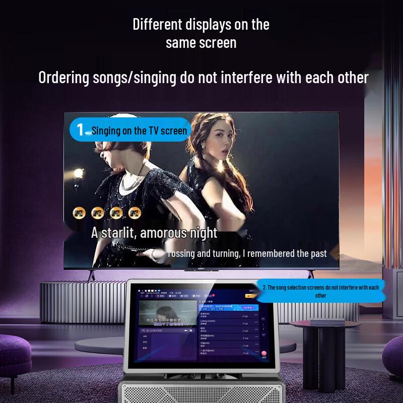 SAST Home Karaoke System with Screen CN plug (adapter included) (CN version)