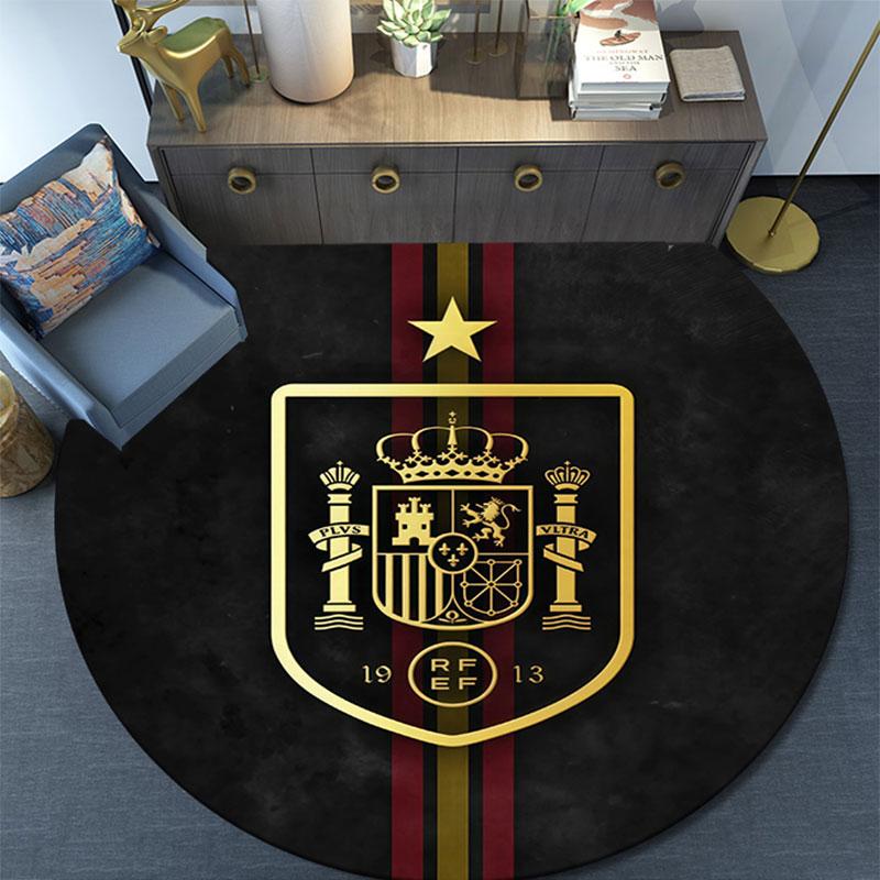 Spain Art pattern round rug,Carpet Rug for Living Room Bedroom Playroom ,Non-slip Floor Mat,Holiday Gifts and Birthday Gifts.
