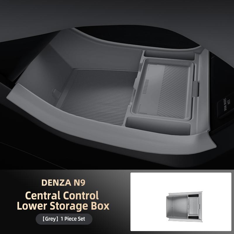 For Denza N8L N9 2024 2025 Storage Box Center Armrest Hidden Box Cup Holder Organizer Interior Accessories