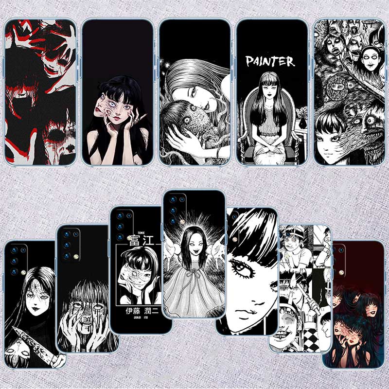 NH35 Junji Ito Tomie Transparent Phone Case for Motorola Moto Edge 20 30 40 50 S30 Fusion Ultra Pro Neo Lite + G200 G23