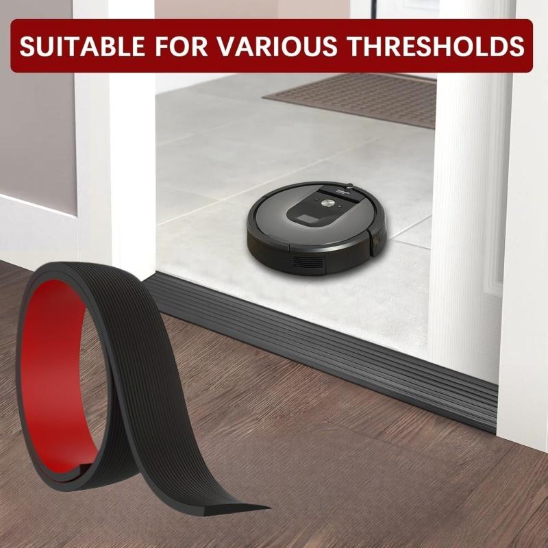 1pc 0.9m Slope Pad Soft Multi-purpose Threshold Self-adhesive Durable PVC Anti Slip Strip for Vacuum Cleaner Wheelchair Trolley