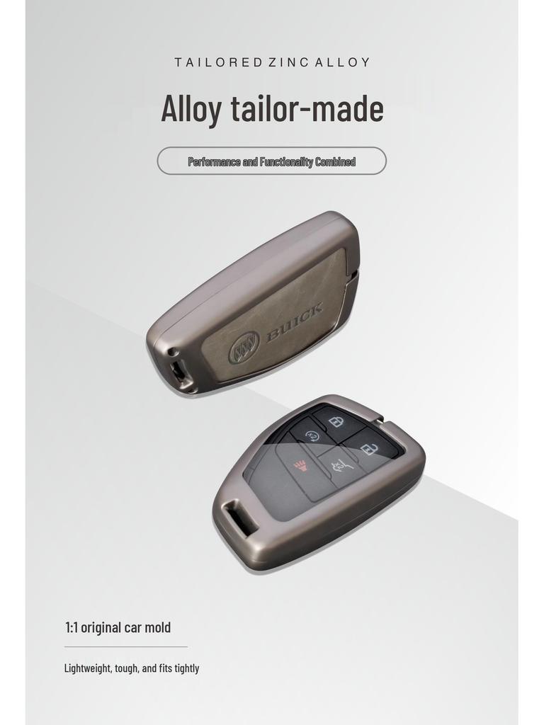 Чехол для ключа Buick Envision S/21/22 Plus: Защита из сплава и натуральной кожи