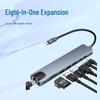 Многопортовый концентратор Type-C: USB-разветвитель с HDMI, Ethernet и док-станцией «восемь в одном».
