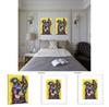 Hand Drawn Sunlit Mountain Abstract Oil Painting With Gold Aluminum Frame For Entry Hall