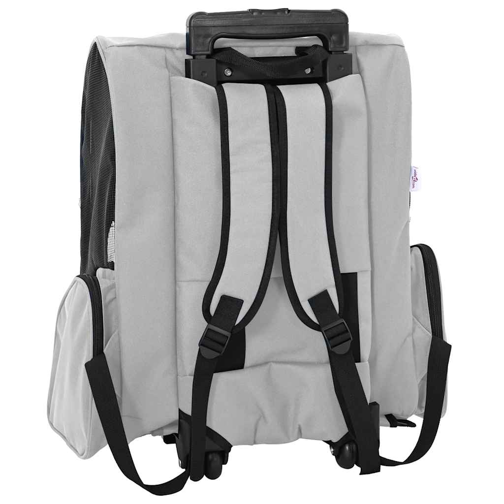 3 in 1 Pet Trolley Gray 48 x 32 x (57 106) cm Oxford Fabric