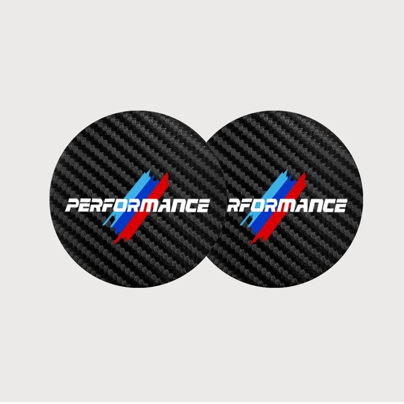 2Pcs Car Coaster Water Cup Mat Non-Slip Pad For BMW E91 E28 X3 X1 Performance F30 F40 F10 E90 F20 E46 E60 E70 E39 E36 E87 X7 E92 VL2