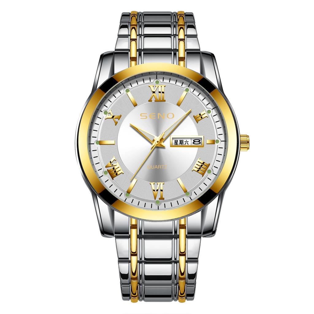 Automatic Movement Watch Men's Watch High-end Calendar Luminous Waterproof Ultra-thin Steel Strap Watch