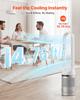 VEVOR Bladeless Tower Fan, 65 degrees Oscillating Standing Fan, 12 Speeds & 4 Modes & 8-Hour Timer, 4.5 m/s High Velocity Floor Air Circulator