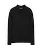 IL CORSO Mock Neck Long Sleeve T-Shirt Black