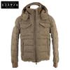 FLORIAN Florian Herringbone Hooded Down Jacket 2 BrownUsed