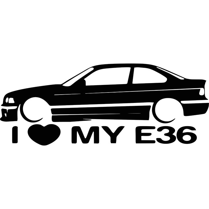 J14# I Love My BMW E46 E36 Car Stickers Decal Car Accessories Decoration