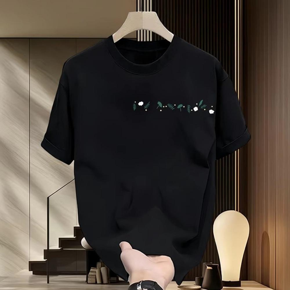 Men's Short-sleeved T-shirt Summer Thin Trendy Brand Loose Printing Half-sleeved Men's and Women's Pure Cotton T-shirt