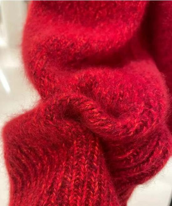 Women's Zodiac Red Cashmere Cardigan - Thick Round Neck, Chinese Style for Autumn/Winter