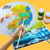 Paint Palette Oval with Thumb Hole, Portable Artist Multi-section Mixing Painting Tray for Acrylic Oil Watercolor Art Color