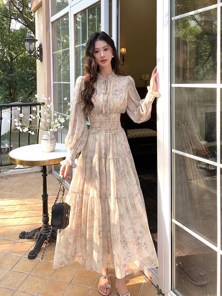 Тринадцатая линия Цветочное шифоновое платье длиной до чая